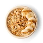 Coconut Whip Peanut Butter Banana + Nutella Waffle Bowl